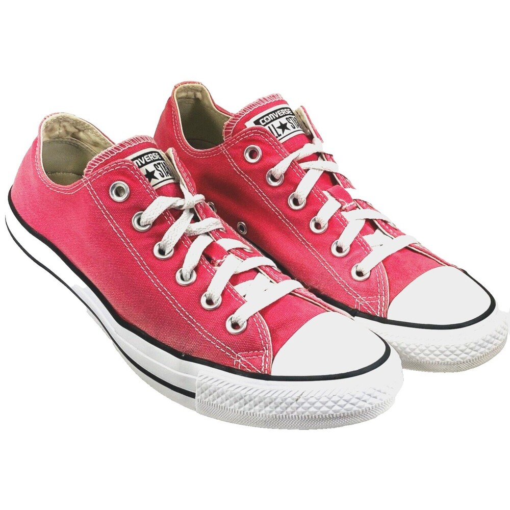 Converse All-Star Sneakers Low Pink Canvas Men 8 Women 10 Shoe Preppy Retro Y2K